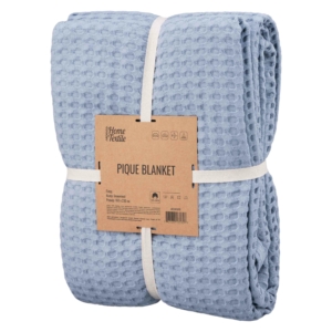 ARDESTO Pique blanket 160х230cm, 100% cotton, light blue