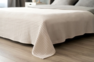 ARDESTO Pique blanket 160х230cm, 100% cotton, ivory