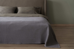 ARDESTO Pique blanket 160х230cm, 100% cotton, grey