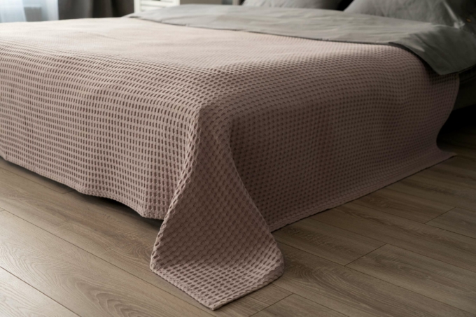 ARDESTO Pique blanket 160х230cm, 100% cotton, beige