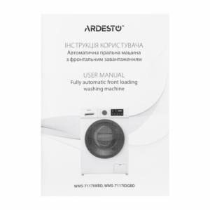 ARDESTO WM front load Black Mars, 7kg, 1400, A+++, 48cm, display, steam, inverter, drum lighting, grey