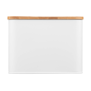 ARDESTO Bread bin Midori 33х18х13cm, metal, bamboo, white