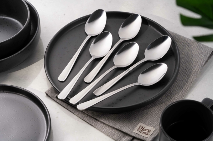 ARDESTO Tablespoons set Black Mars Zenith , 6pcs, stainless steel