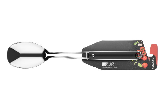 ARDESTO Spoon Black Mars, 38cm, stainless steel, plastic, black