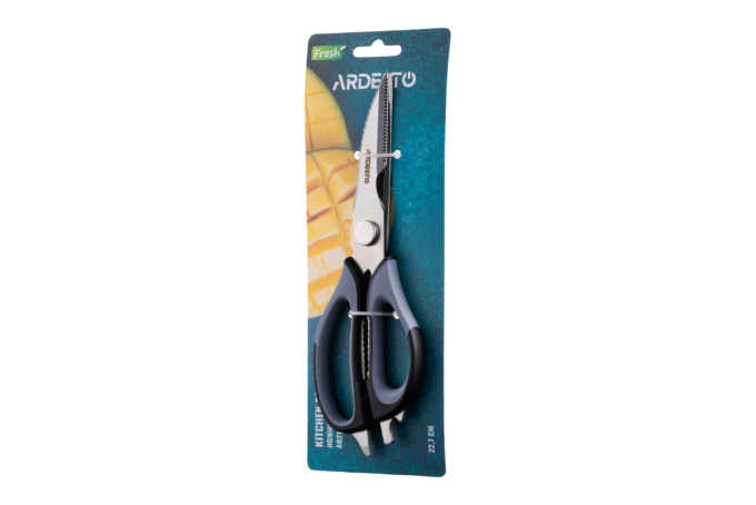 ARDESTO Kitchen Scissors Fresh, 22.7cm, stainless steel, plastic, grey-black