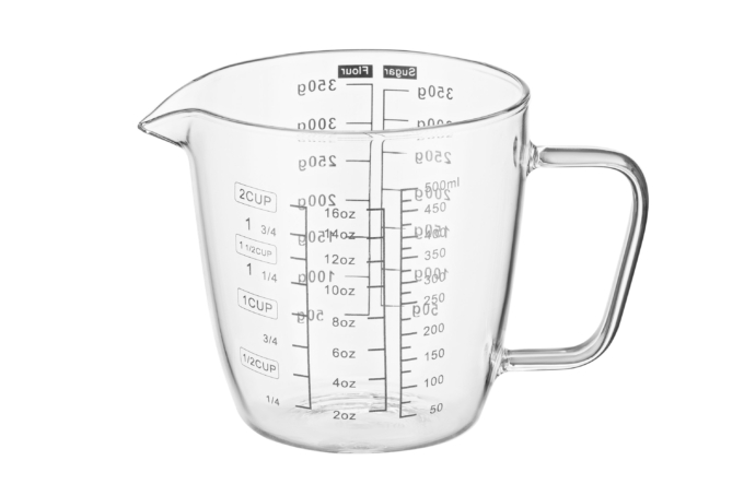 ARDESTO measuring cup, 0.5l, borosilicate glass, transparent