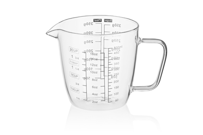 ARDESTO measuring cup, 0.5l, borosilicate glass, transparent