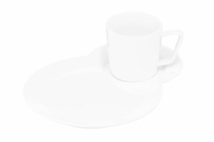 ARDESTO Saucer for cup, 24х18сm, porcelain, white