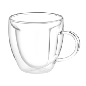 ARDESTO Double wall mug set with handle, 250ml, 2pcs, borosilicate glass, transparent