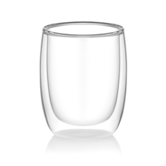 ARDESTO Double wall mug set, 350ml, 2pcs, borosilicate glass, transparent