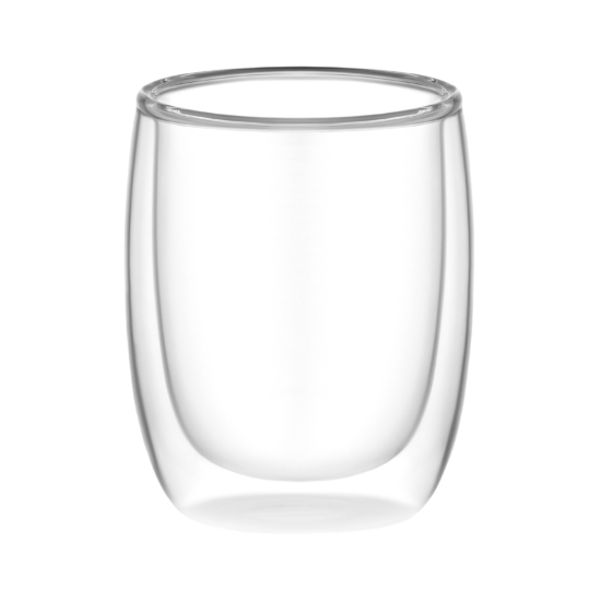 ARDESTO Double wall mug set, 350ml, 2pcs, borosilicate glass, transparent