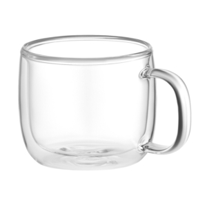 ARDESTO Double wall mug set with handle, 450ml, 2pcs, borosilicate glass, transparent