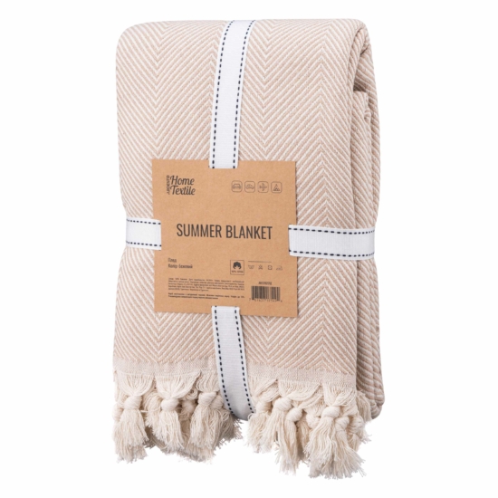 ARDESTO Summer blanket 190х220cm, 100% cotton, beige