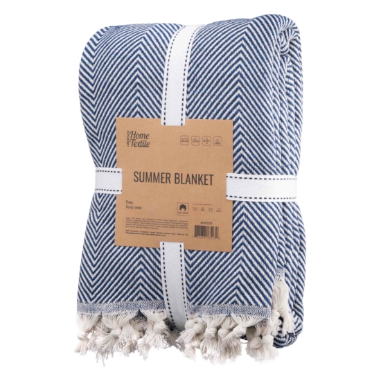 ARDESTO Summer blanket 210х230cm, 100% cotton, blue