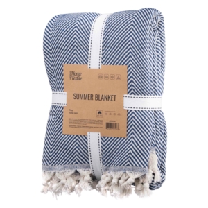 ARDESTO Summer blanket 190х220cm, 100% cotton, blue