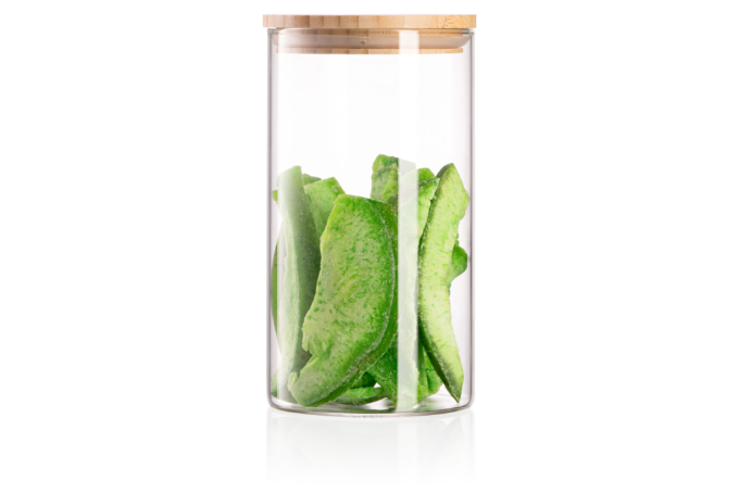 ARDESTO Jar Midori, 760ml, glass, bamboo, round, transparent