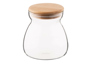 ARDESTO Jar Fresh Hourglass, 700ml, glass, bamboo, transparent