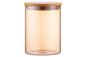 ARDESTO Jar Golden Moon, 540ml, glass, bamboo, round, golden