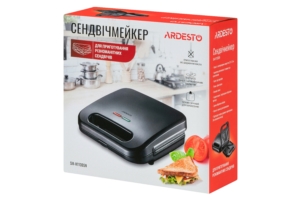 ARDESTO sandwich maker SM-H110BSN, 700W, 1 plate-sandwich, device body-plastic, black