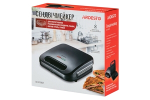 ARDESTO sandwich maker SM-H110BGR, 700W, 1 plate-grill, device body-plastic, black