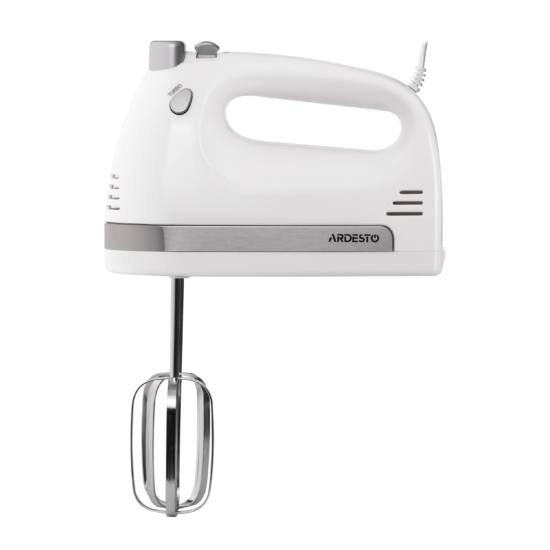 ARDESTO hand mixer 300W, nozzles-4 beaters, turbo mode, white