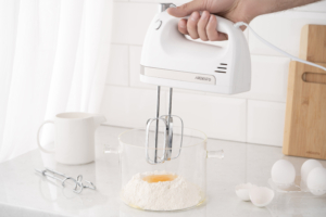 ARDESTO hand mixer 300W, nozzles-4 beaters, turbo mode, white