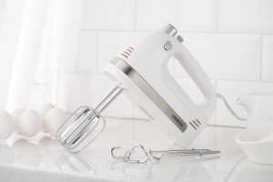 ARDESTO hand mixer 300W, nozzles-4 beaters, turbo mode, white