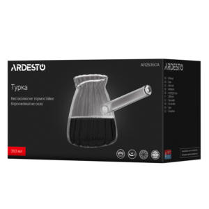 ARDESTO Coffee pot Iceberg, 350ml, borosilicate glass, transparent