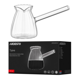 ARDESTO Coffee pot Iceberg, 350ml, borosilicate glass, transparent