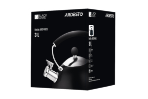 ARDESTO Kettle Black Mars, 3l, stainless steel, black