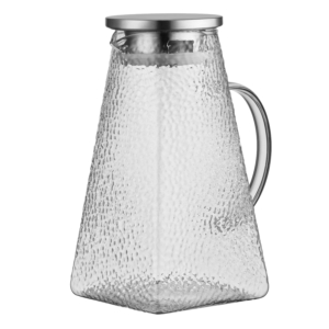 ARDESTO Pitcher with lid, 1500ml, borosilicate glass, stainless steel, transparent