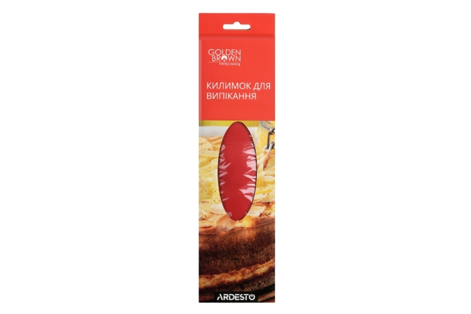 ARDESTO Коврик для выпечки Golden Brown, 50х60см, силикон, красный