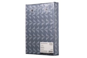 ARDESTO Bedding set 1.5 Gloria, sateen, duvet cover160x220cm, sheet 160x220cm, pillowcases (2) 50x70cm, 100% cotton, geo navy