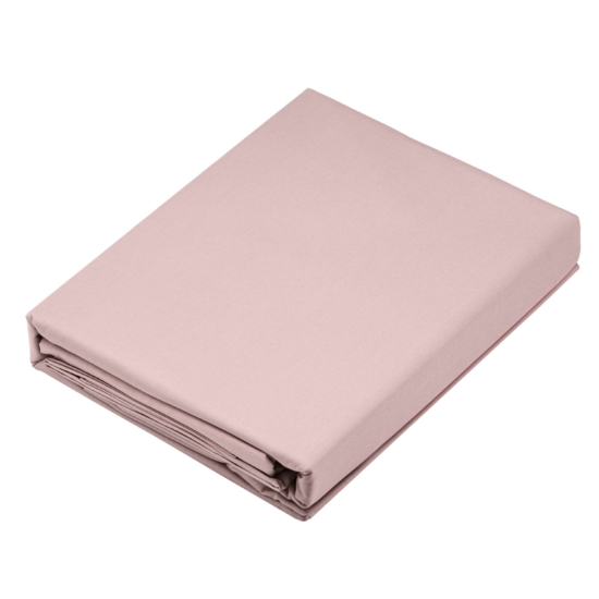 ARDESTO Bedding set 1.5 Mix&Match, sateen, duvet cover 160x220cm, bed sheet 180x240cm, pillowcases (2) 50x70cm, 100% cotton, light pink