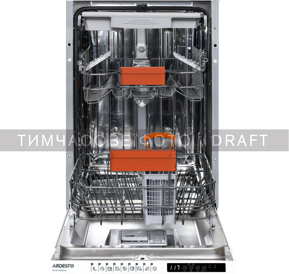 ARDESTO Dishwasher builtin, 10sets, А++, 45cm, display, 3 basket