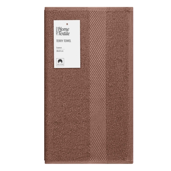 ARDESTO Terry towel Essence 30х50cm, 100% cotton, brown