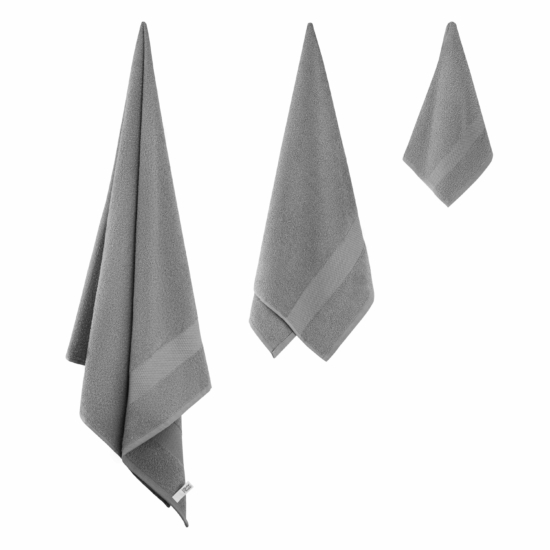 ARDESTO Terry towel Essence 30х50cm, 100% cotton, dark grey