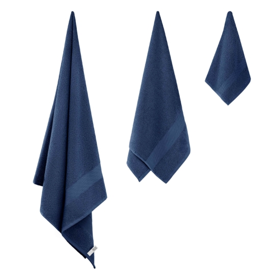 ARDESTO Terry towel Essence 30х50cm, 100% cotton, dark blue