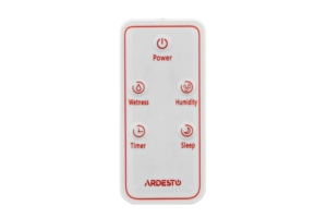 ARDESTO Humidifier ultrasonic, 40m2, 4L, 300ml/h, electr. control, remote control, up. bay of water, white