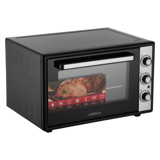 ARDESTO Electric oven, 60L, 2000W, mech., convection, double glass, black