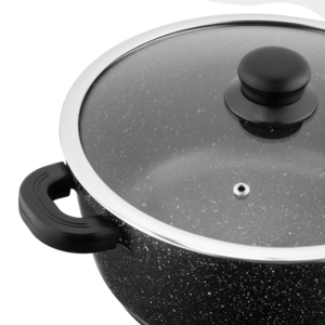 ARDESTO Casserole with glass lid Gemini Anzio, 5l, aluminium, black