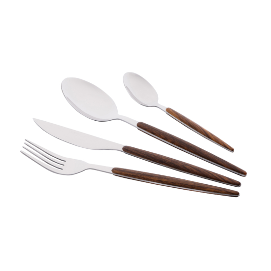 ARDESTO Cutlery set Gemini Midori, 16pcs, stainless steel, plastic, brown