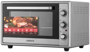 ARDESTO Electric oven, 60L, 2000W, mech., convection, double glass, rotisserie, grey