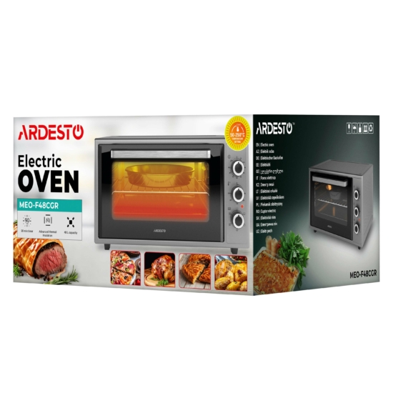 ARDESTO Electric oven, 48L, 1600W, mech., convection, grey