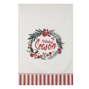 ARDESTO Kitchen towels set Happy Holidays 45х65cm, 2pcs, 90% polyester, 10% cotton, red and white