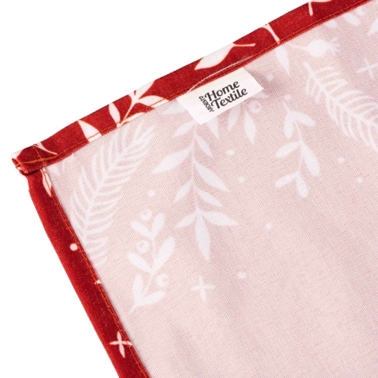 ARDESTO Tablecloth Happy Holidays 120х140cm, 90% polyester, 10% cotton, red