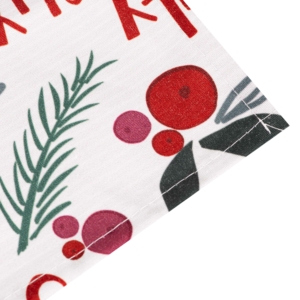 ARDESTO Tablecloth Happy Holidays 120х140cm, 90% polyester, 10% cotton, white holly