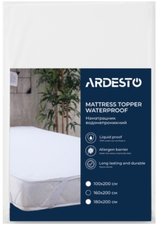 ARDESTO Sleepwell mattress topper waterproof 160х200cm, 80% cotton, 20% polyurethane, white