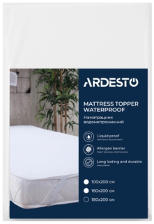 ARDESTO Sleepwell mattress topper waterproof 180х200cm, 80% cotton, 20% polyurethane, white