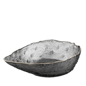 ARDESTO Bowl Leaf, 17.5cm, glass, gray